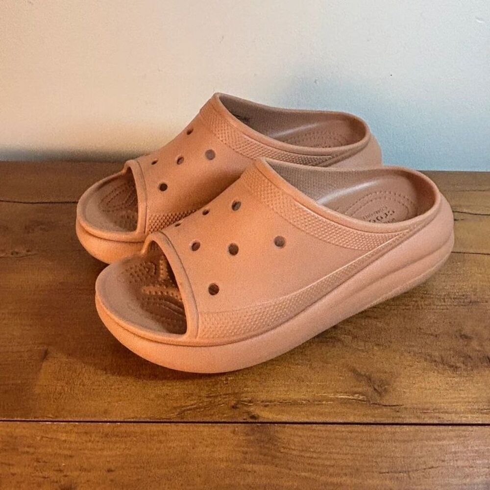 Crocs Classic Crush Cork Slides Sandals Flip Flops Unisex M 8 W 10